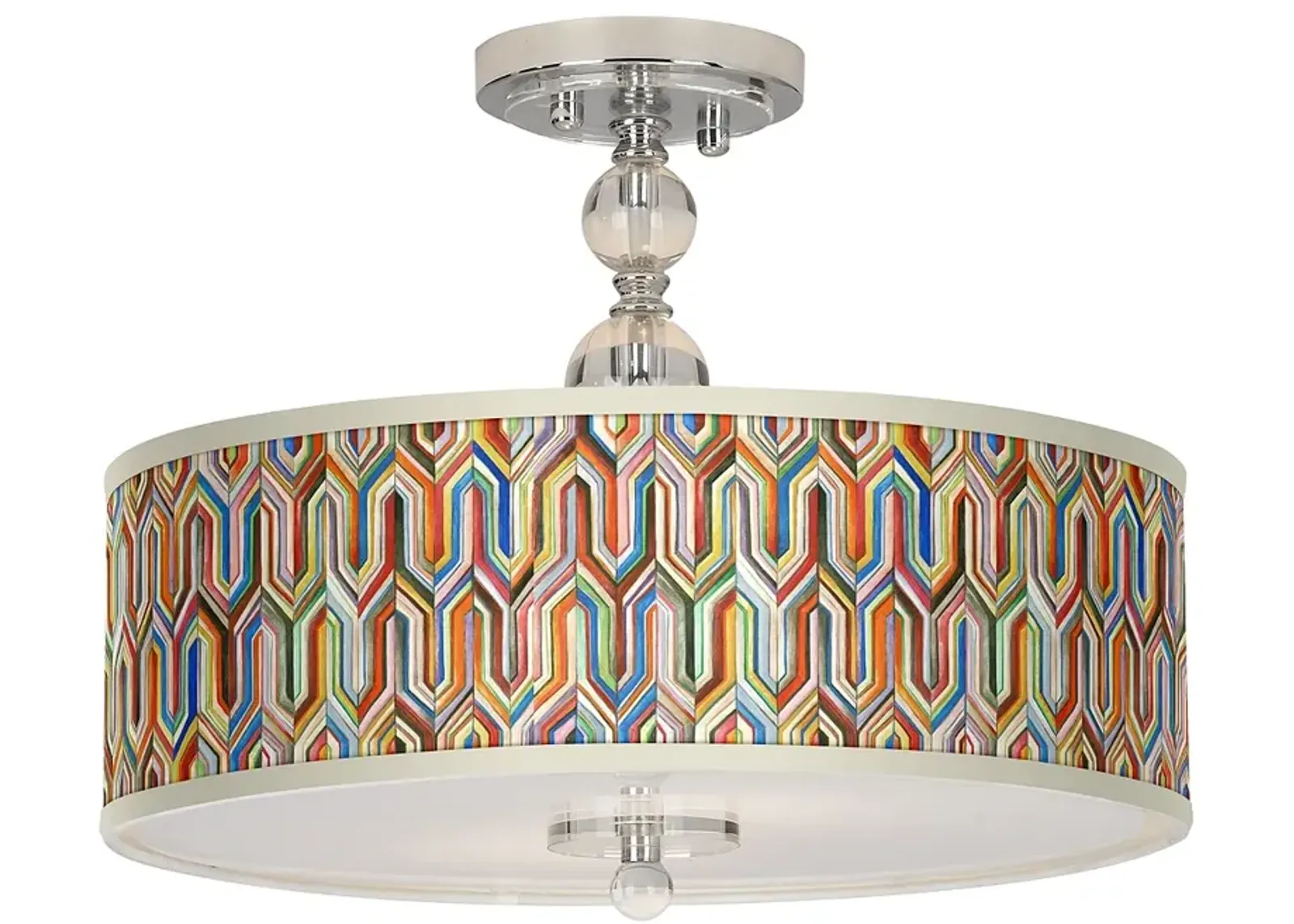 Synthesis Giclee 16" Wide Semi-Flush Ceiling Light