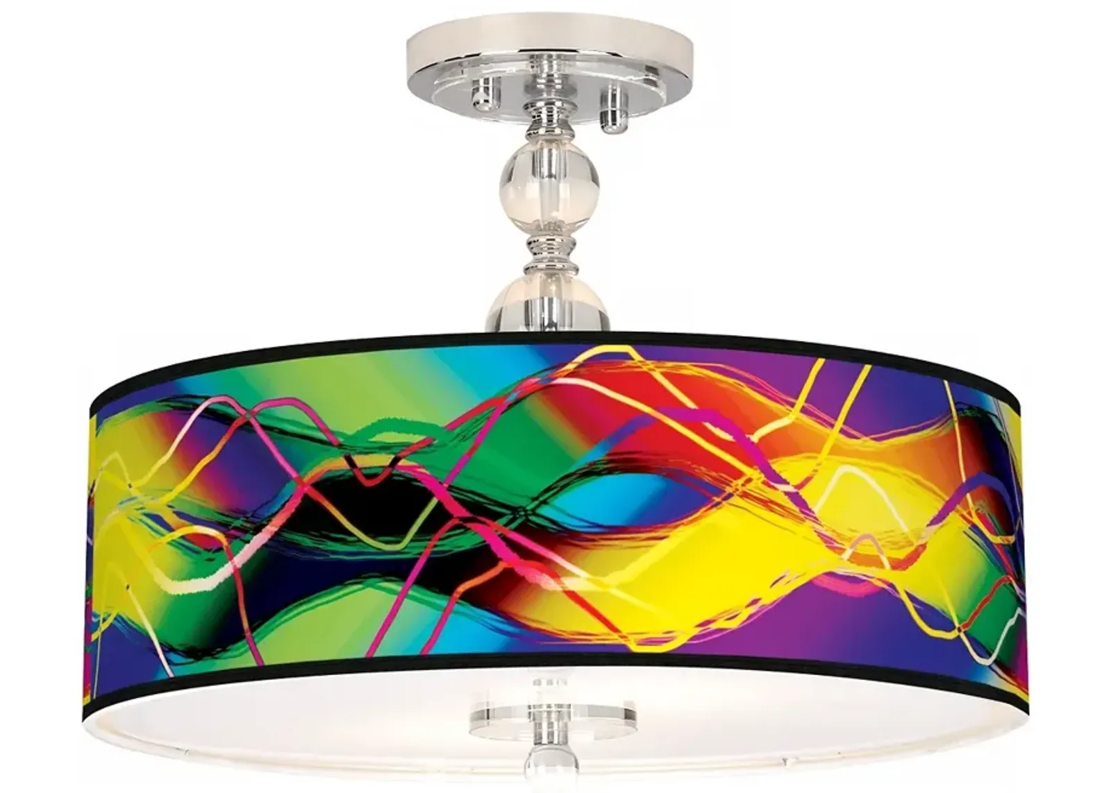 Colors In Motion (Light) 16" Wide Semi-Flush Ceiling Light