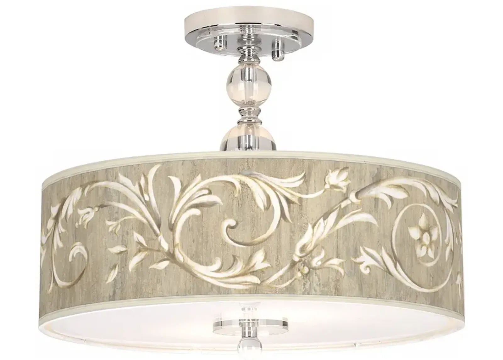 Giclee Gallery Laurel Court 16" Wide Semi-Flush Ceiling Light