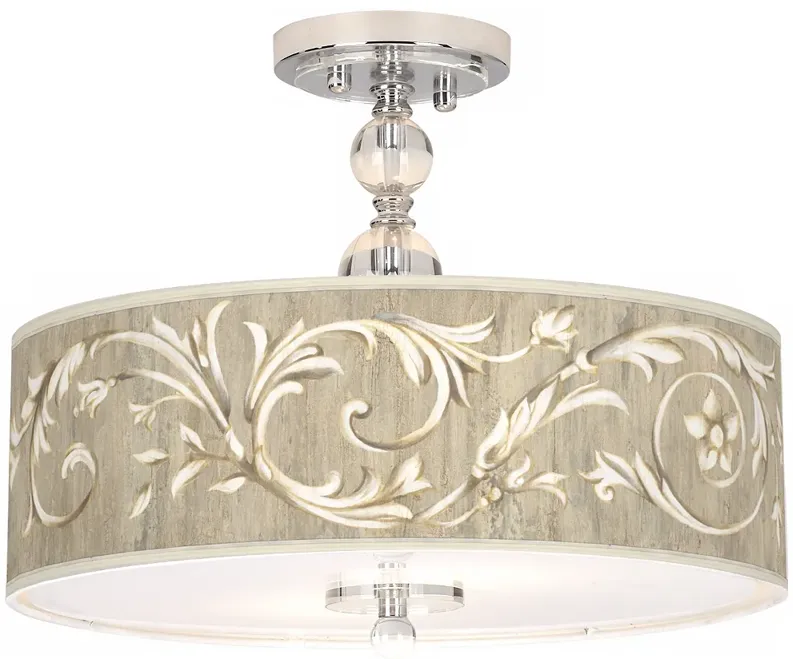 Giclee Gallery Laurel Court 16" Wide Semi-Flush Ceiling Light