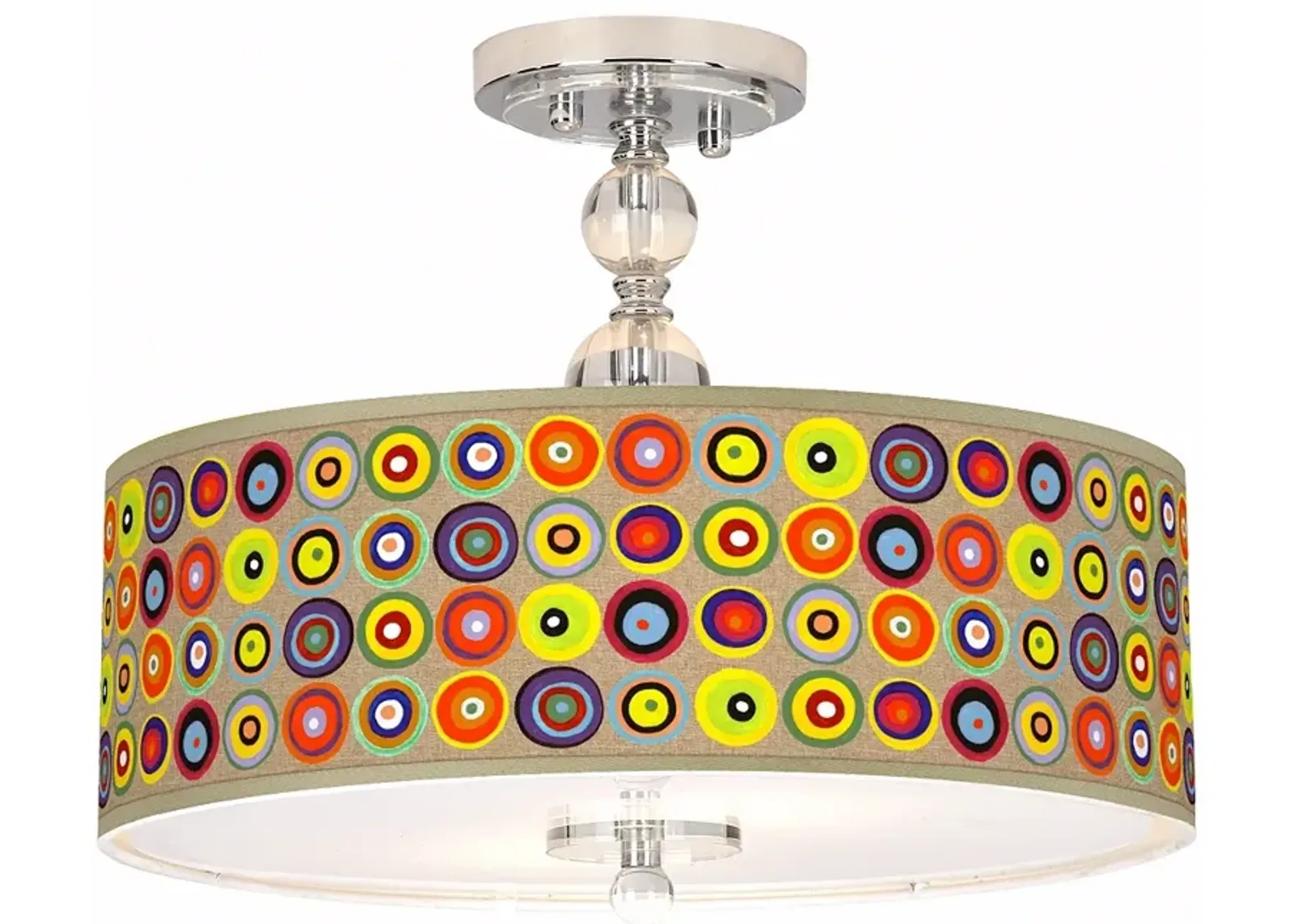 Marbles in the Park Giclee 16" Wide Semi-Flush Ceiling Light