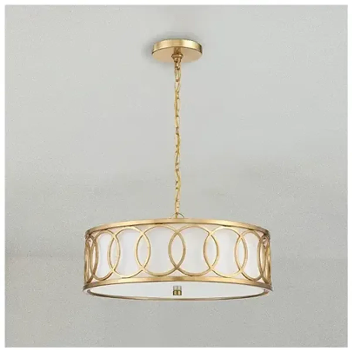 Crystorama Graham 18" Wide Antique Gold 6-Light Chandelier