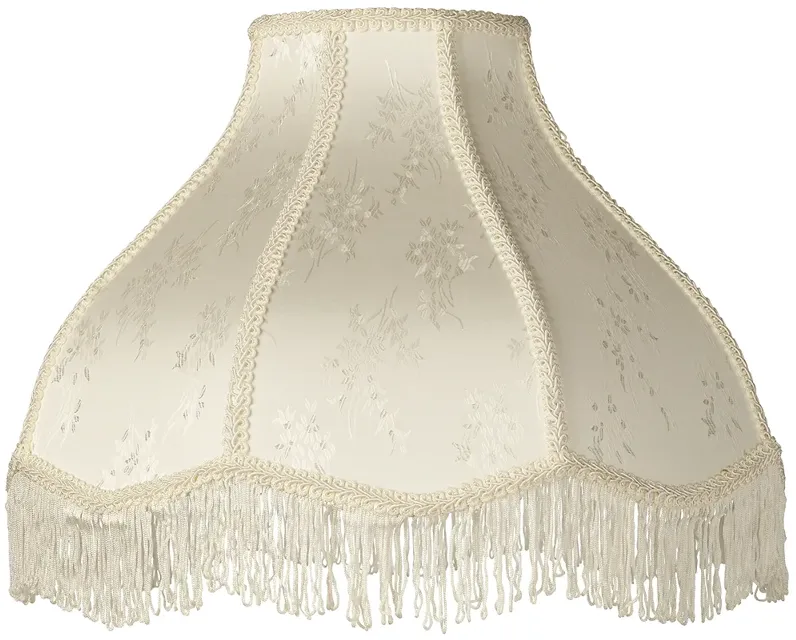 Springcrest Floral Cream Scallop Dome Lamp Shade 6x17x12x11 (Spider)