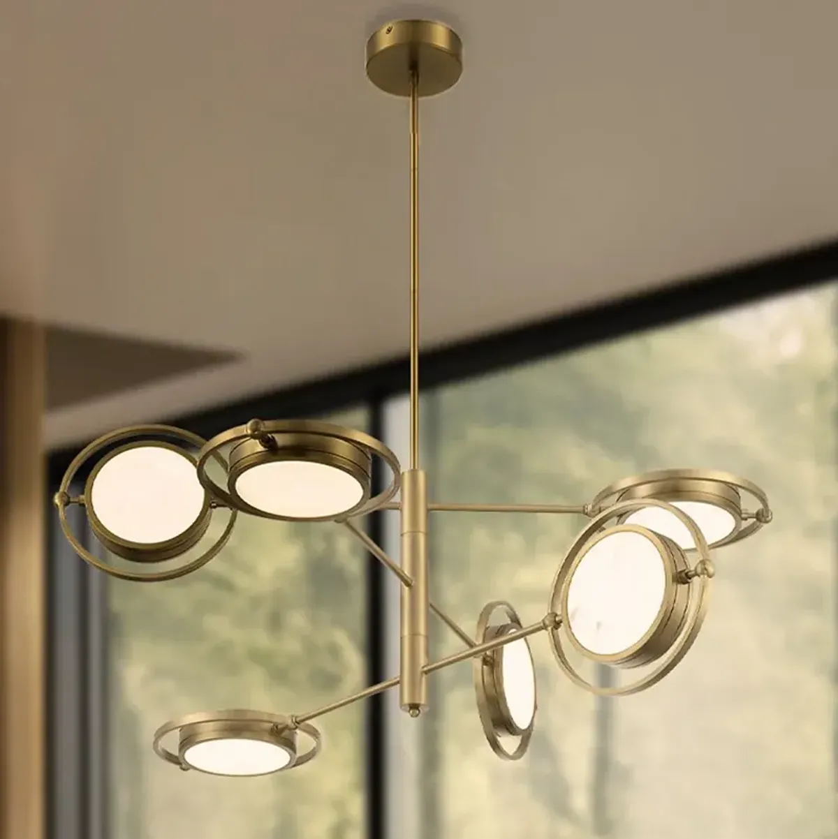 Metropolitan Spectr LED 6-Light Soft Brass Chandelier