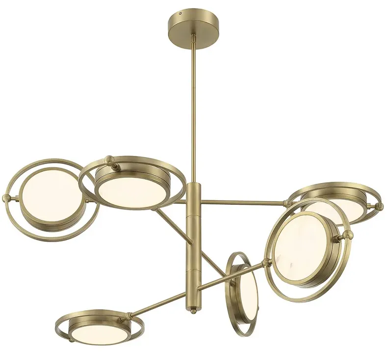 Metropolitan Spectr LED 6-Light Soft Brass Chandelier