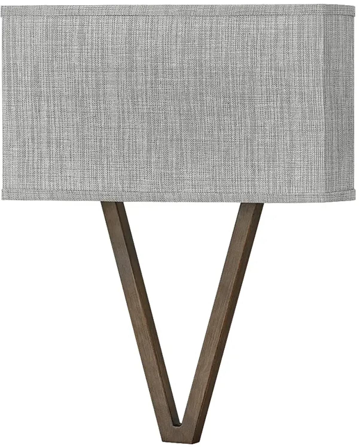 Vector 18 1/2" High Brown with Gray Linen Shade Wall Sconce