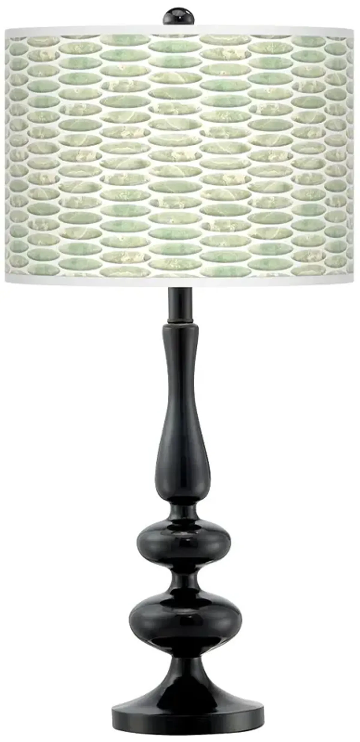 Giclee Gallery Paley 29" Oval Tempo Shade Black Finish Table Lamp