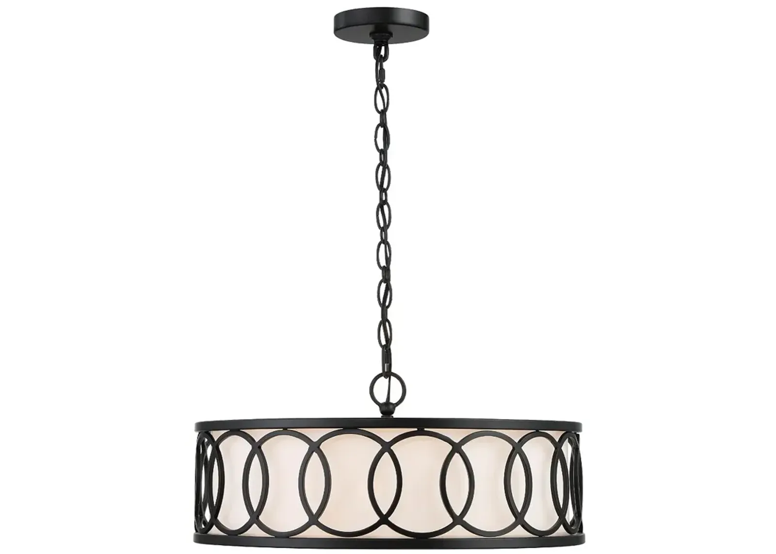 Libby Langdon for Crystorama Graham 6 Light Matte Black Chandelier