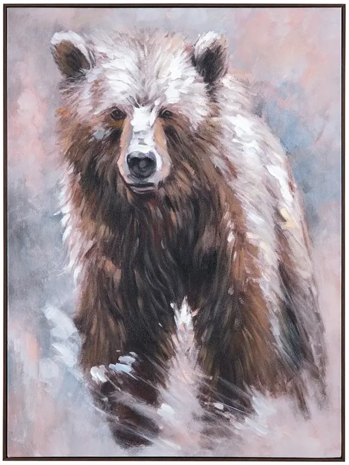 Grizzly Framed Hand Painted Wall Art