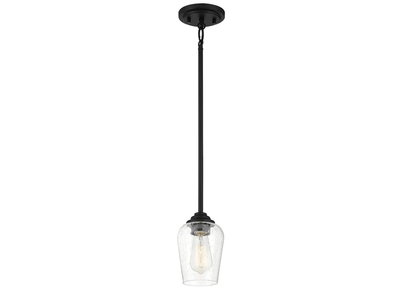 Minka-Lavery  Shyloh 1-Light Coal Pendant to Semi-Flush