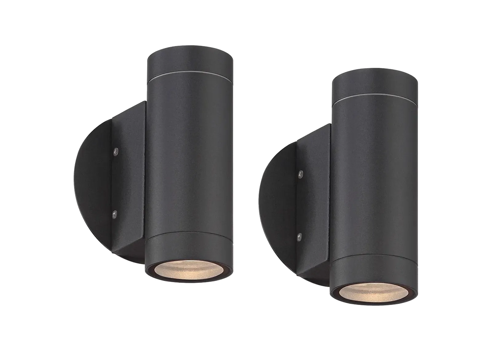 Possini Euro 6 1/2" High Matte Black Up and Down Wall Light Set of 2