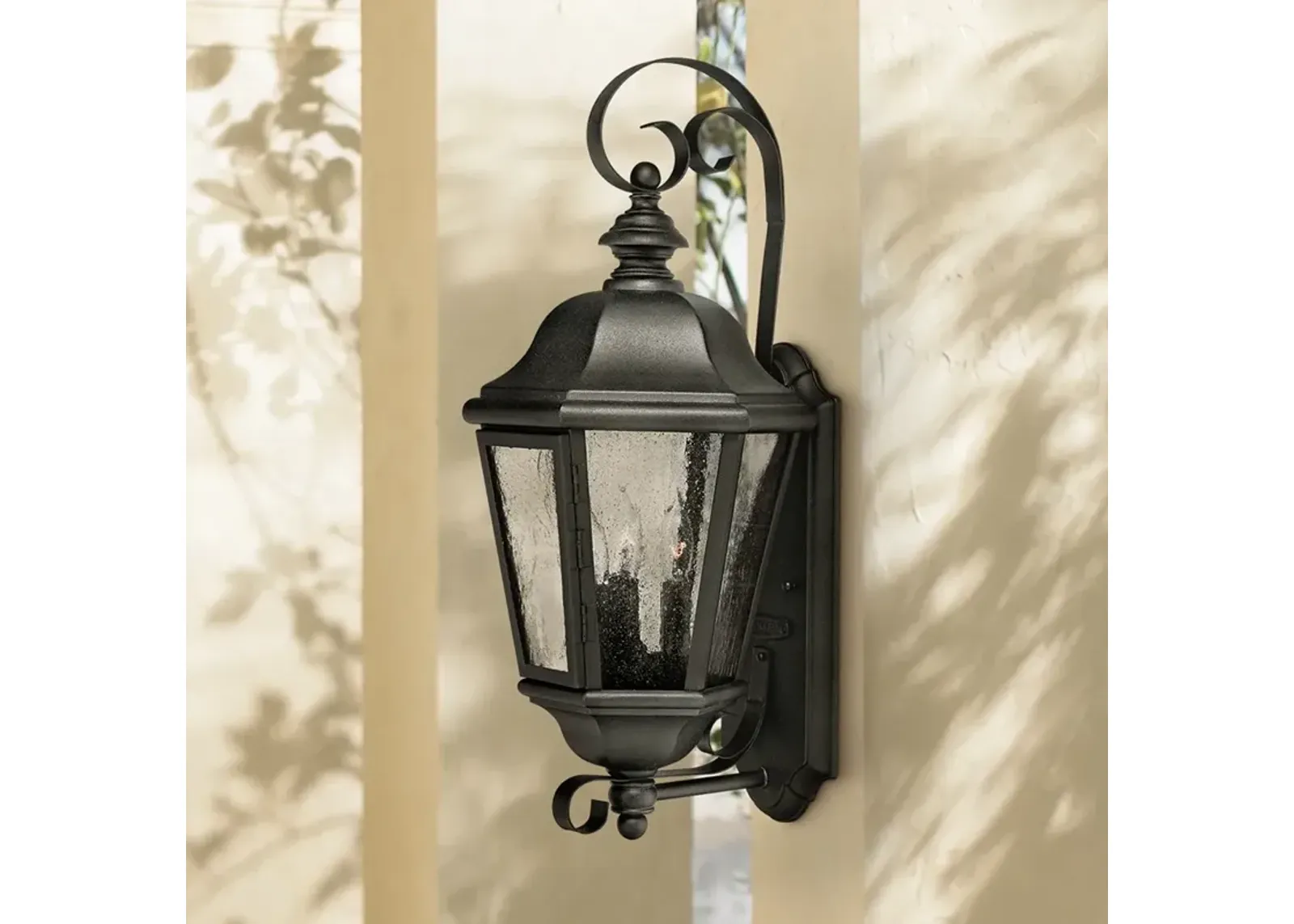 Hinkley Edgewater 21" High Traditional Black Scroll Outdoor Wall Light