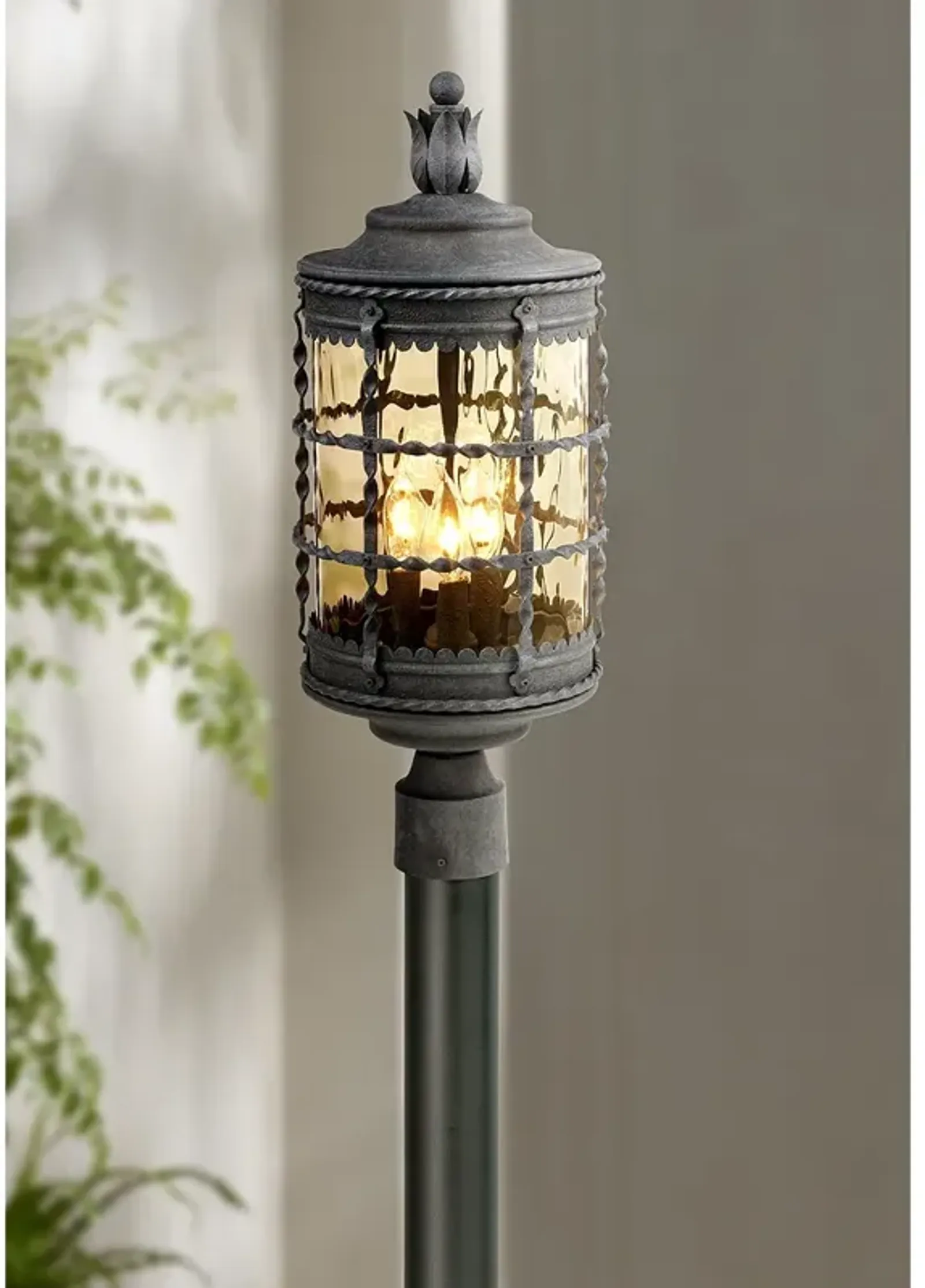 Mallorca 22 3/4" High Black Finish Outdoor Post Light