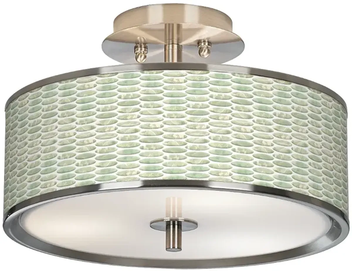 Oval Tempo Giclee Glow 14" Wide Ceiling Light