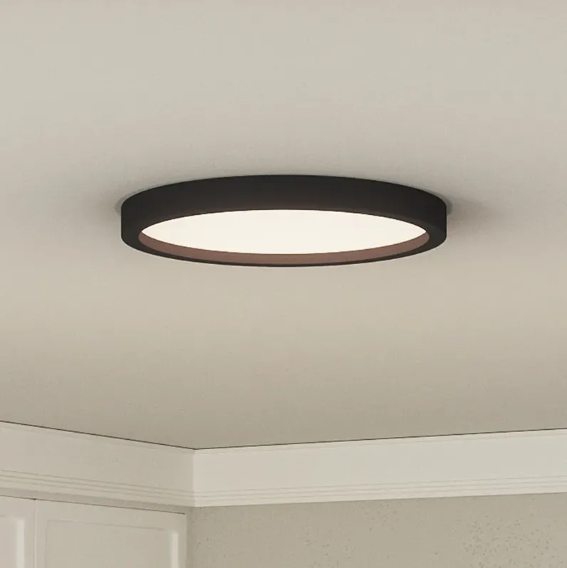 Quoizel Outskirts 11" Wide Earth Black LED Ceiling Light