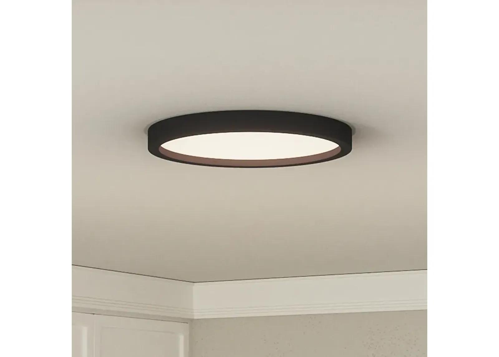 Quoizel Outskirts 11" Wide Earth Black LED Ceiling Light