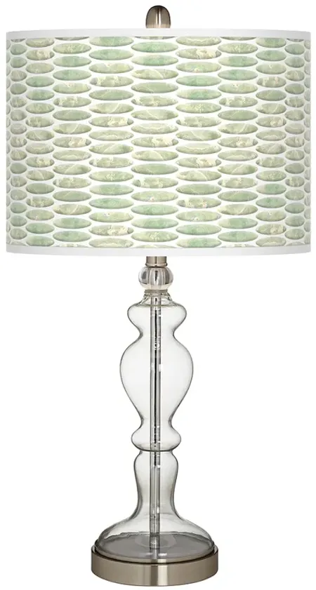 Oval Tempo Giclee Apothecary Clear Glass Table Lamp