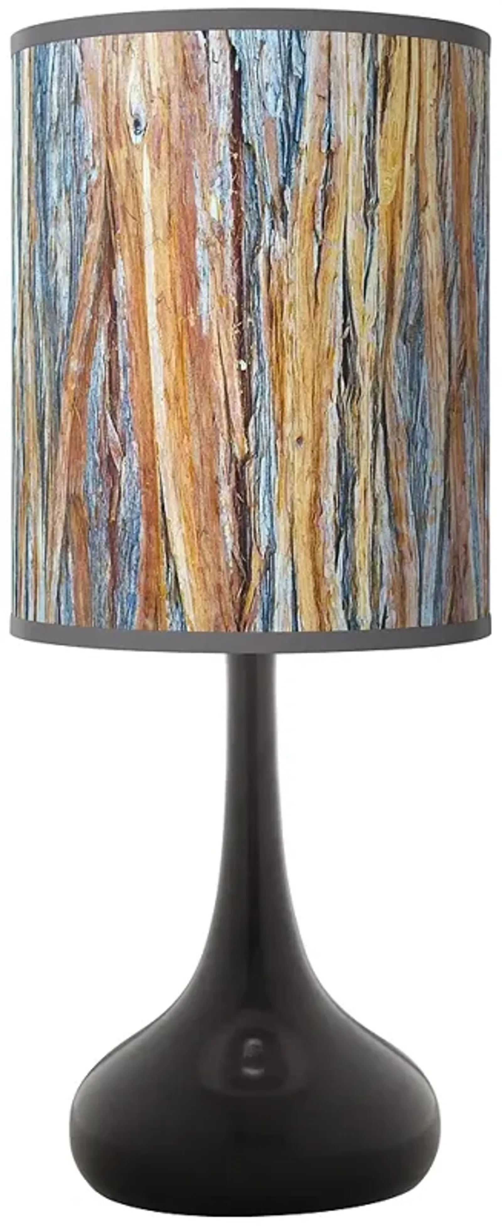 Giclee Glow Black Droplet 23 1/2" Striking Bark Modern Table Lamp