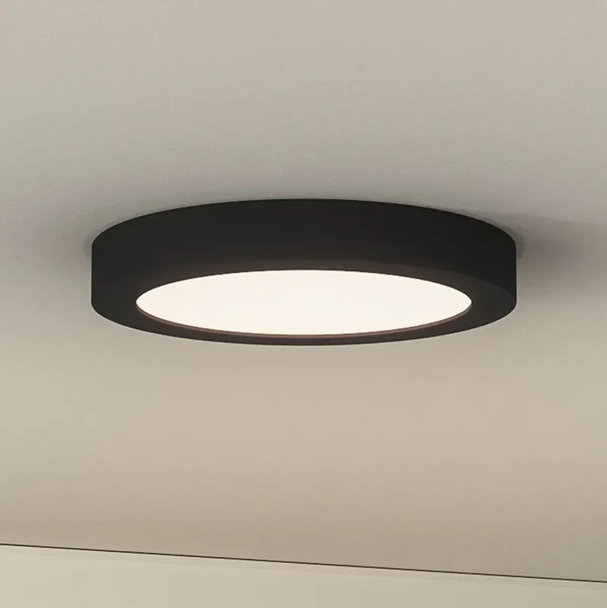 Outskirts 7 1/2" Wide Earth Black Round LED Ceiling Light