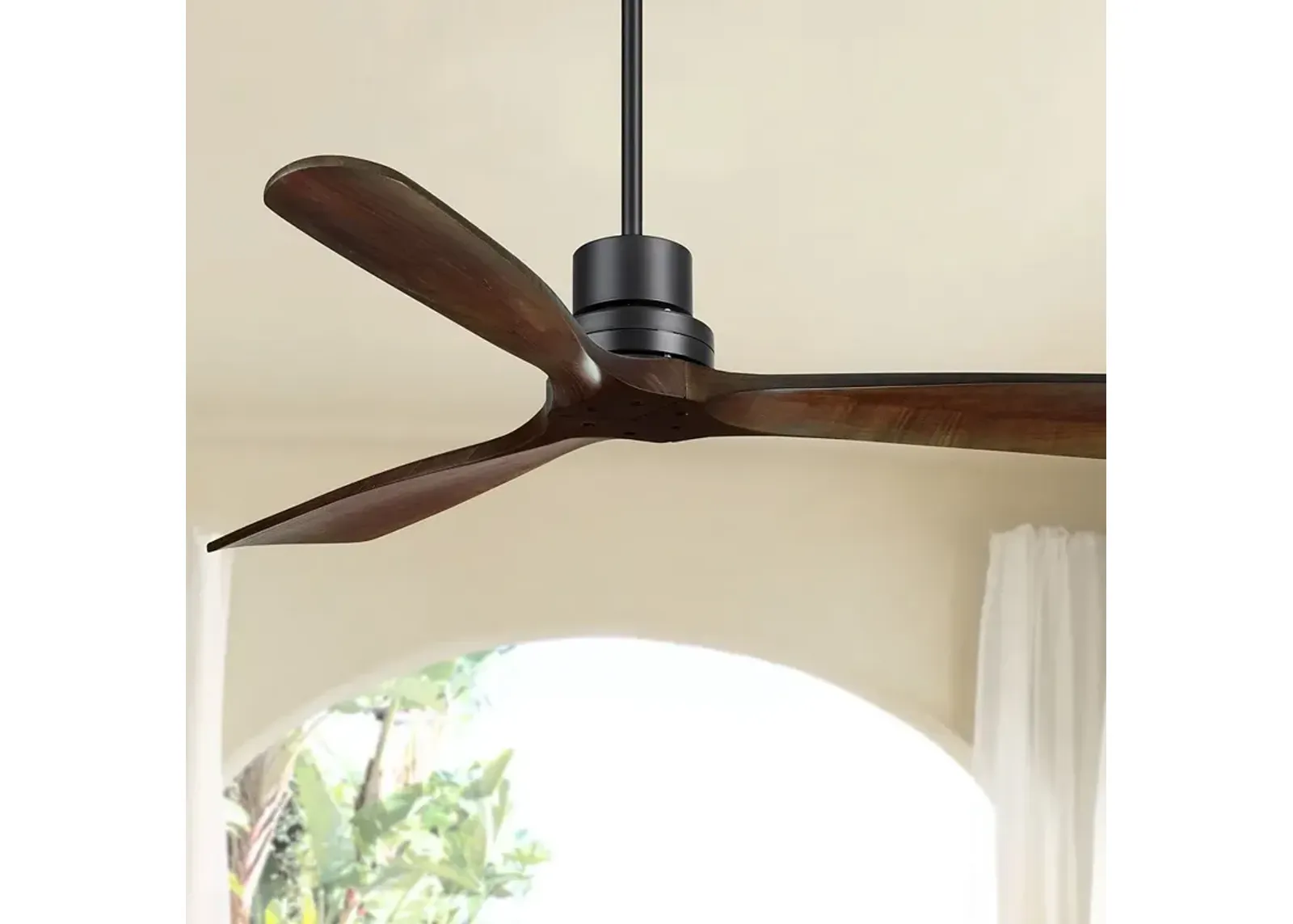 52" Casa Delta DC Dark Walnut Outdoor Ceiling Fan with Remote