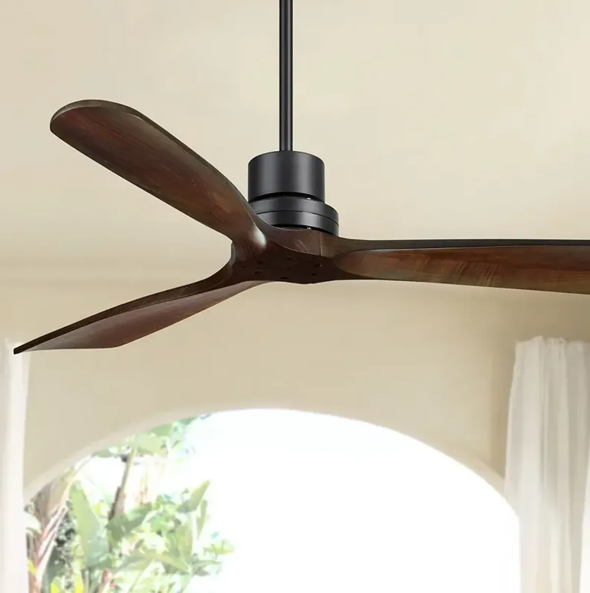 52" Casa Delta DC Dark Walnut Outdoor Ceiling Fan with Remote