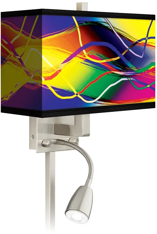 Colors In Motion Light LED Reading Light Plug-In Sconce