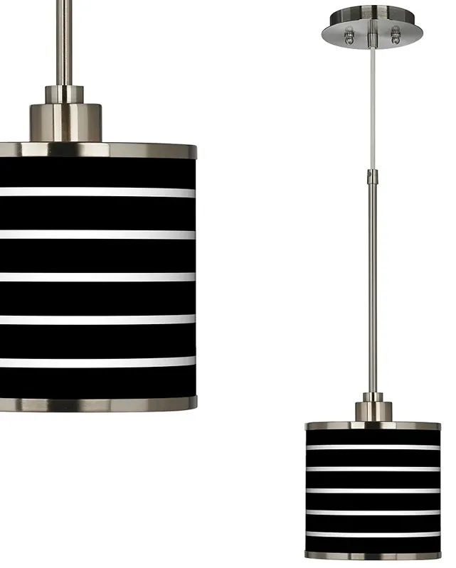 Bold Stripe Giclee Glow Mini Pendant Light