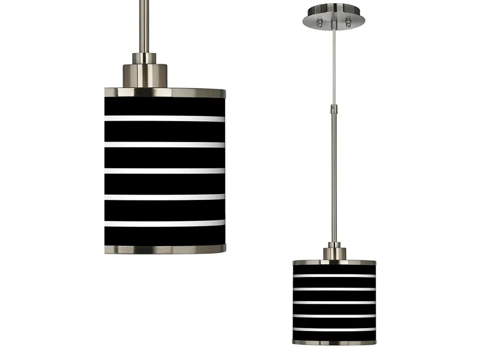 Bold Stripe Giclee Glow Mini Pendant Light