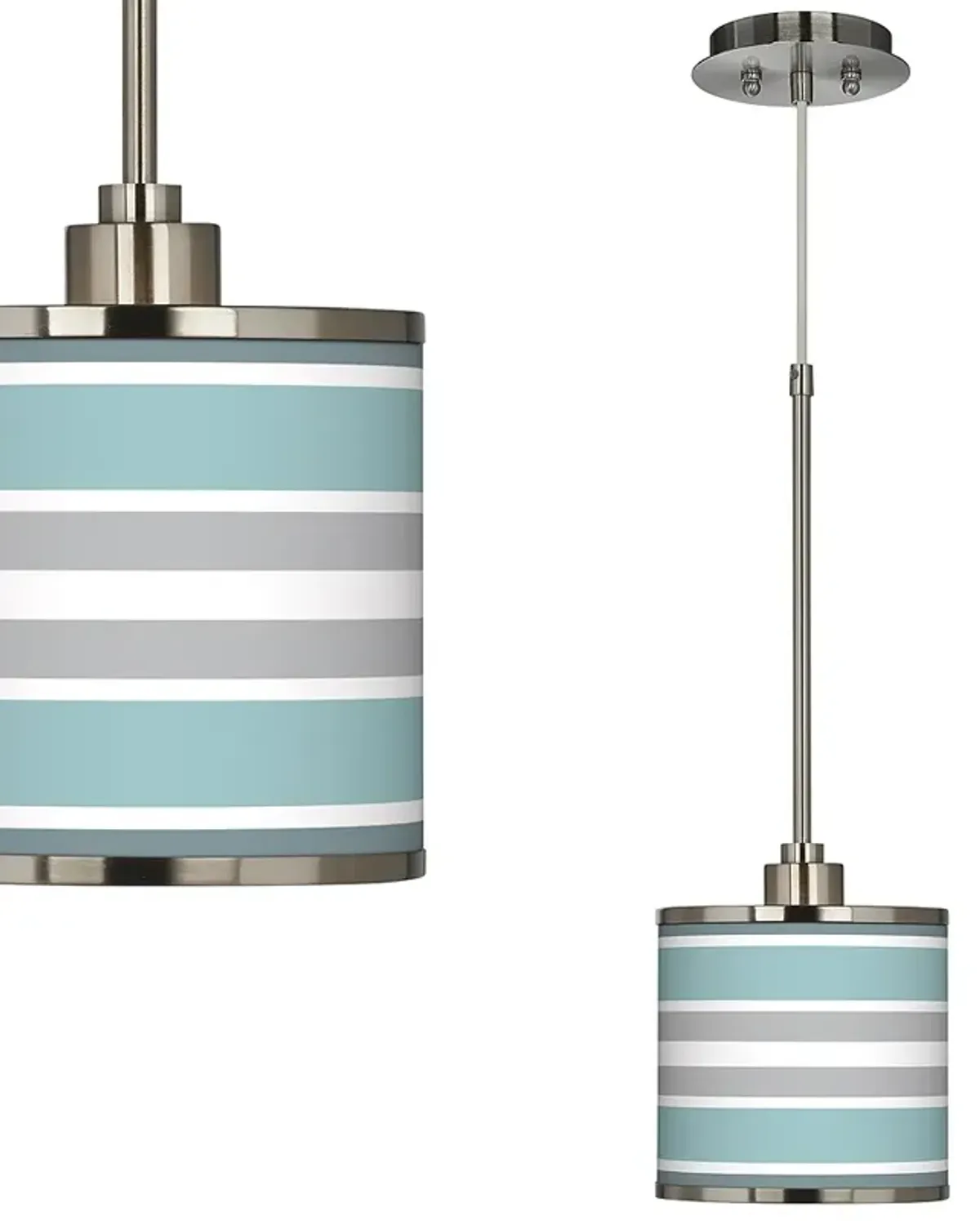 Multi Color Stripes Giclee Glow Mini Pendant Light