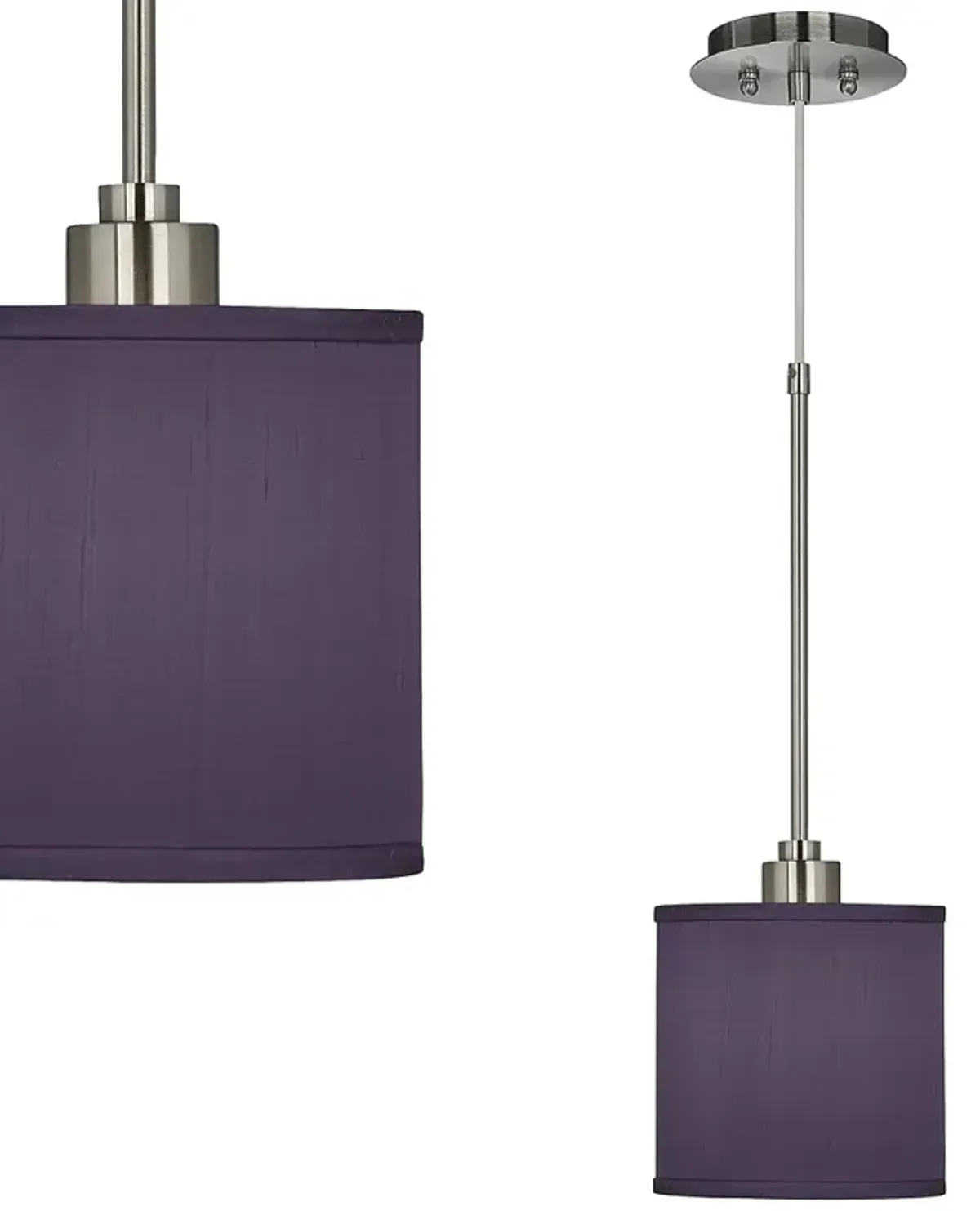 Possini Euro Eggplant Purple 7"Wide Mini Pendant Light