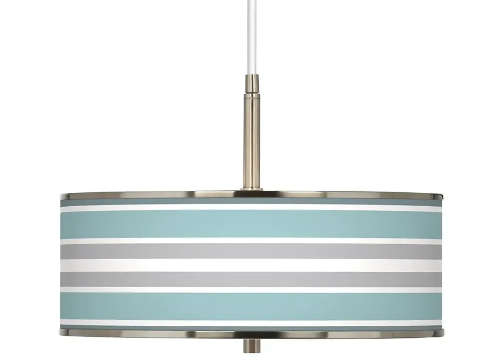 Giclee Glow Multi Color Stripes 16" Wide Drum Pendant Light