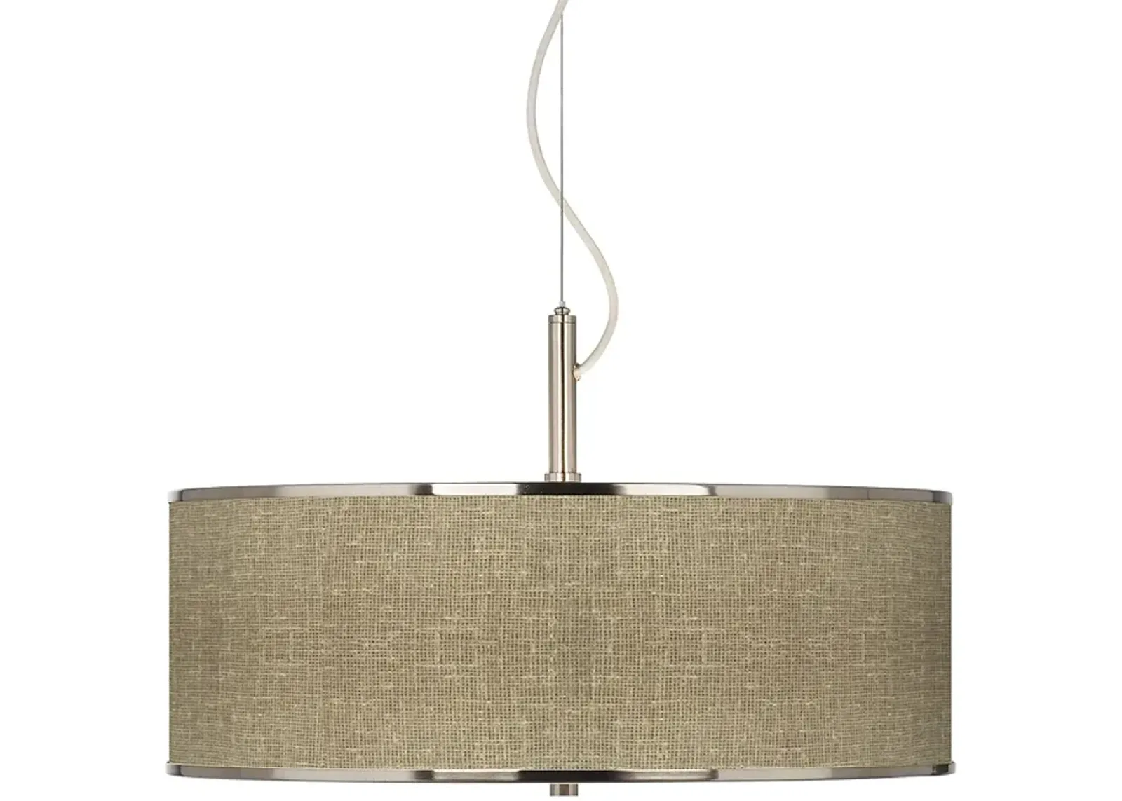 Burlap Print Giclee Glow 20" Wide Pendant Light