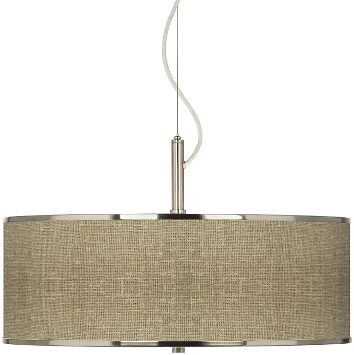 Burlap Print Giclee Glow 20" Wide Pendant Light