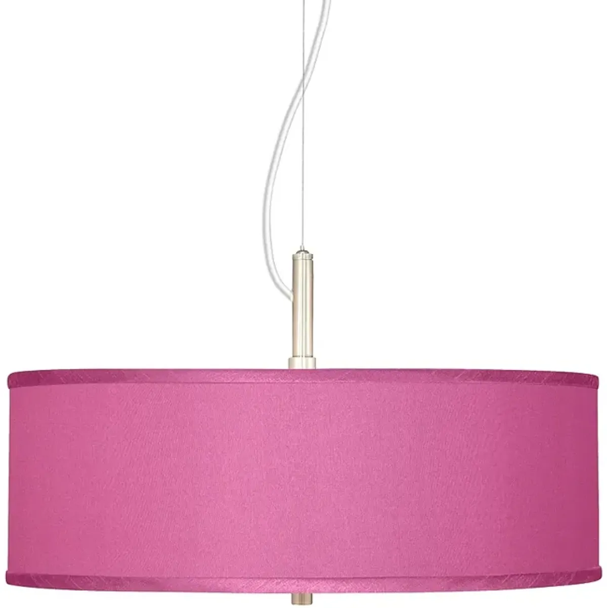 Possini Euro 20" Wide Pink Orchid Faux Silk Pendant Chandelier