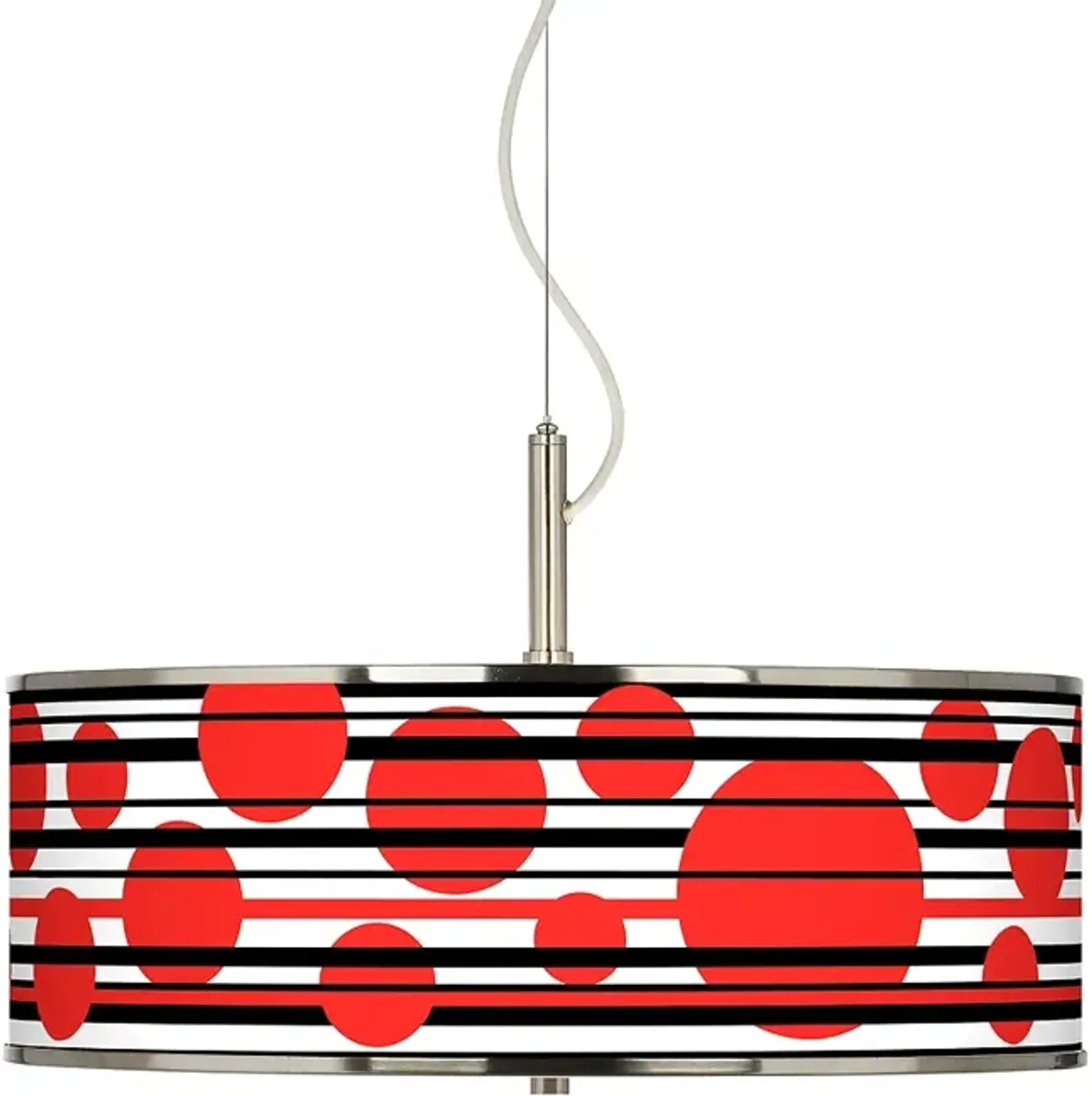 Red Balls Giclee Glow 20" Wide Pendant Light