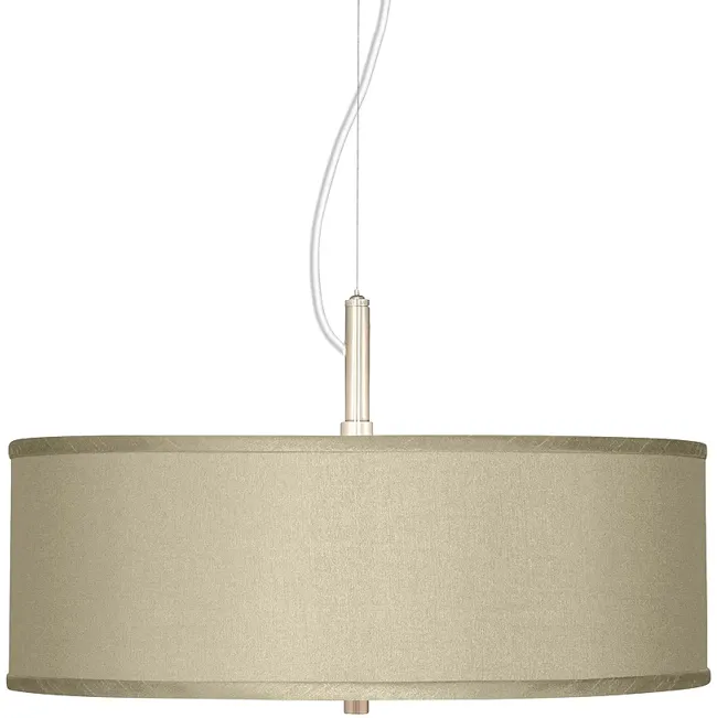 Possini Euro Sesame Faux Silk 20" Wide Modern Pendant Chandelier