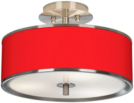 All Red Giclee Glow 14" Wide Ceiling Light