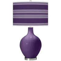 Acai Bold Stripe Ovo Table Lamp