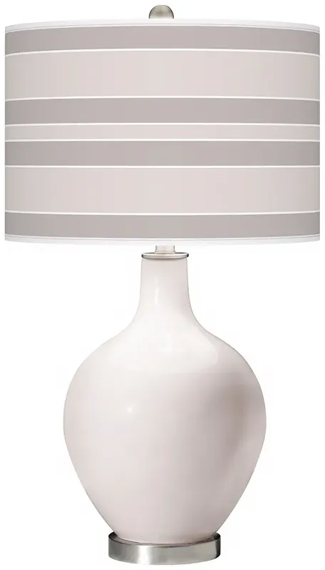 Color Plus Ovo 28 1/2" Bold Stripe Shade Smart White Table Lamp