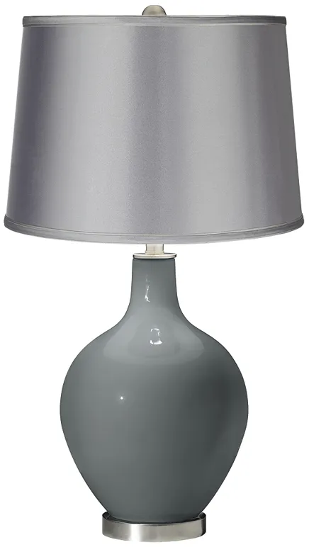 Software - Satin Light Gray Shade Ovo Table Lamp
