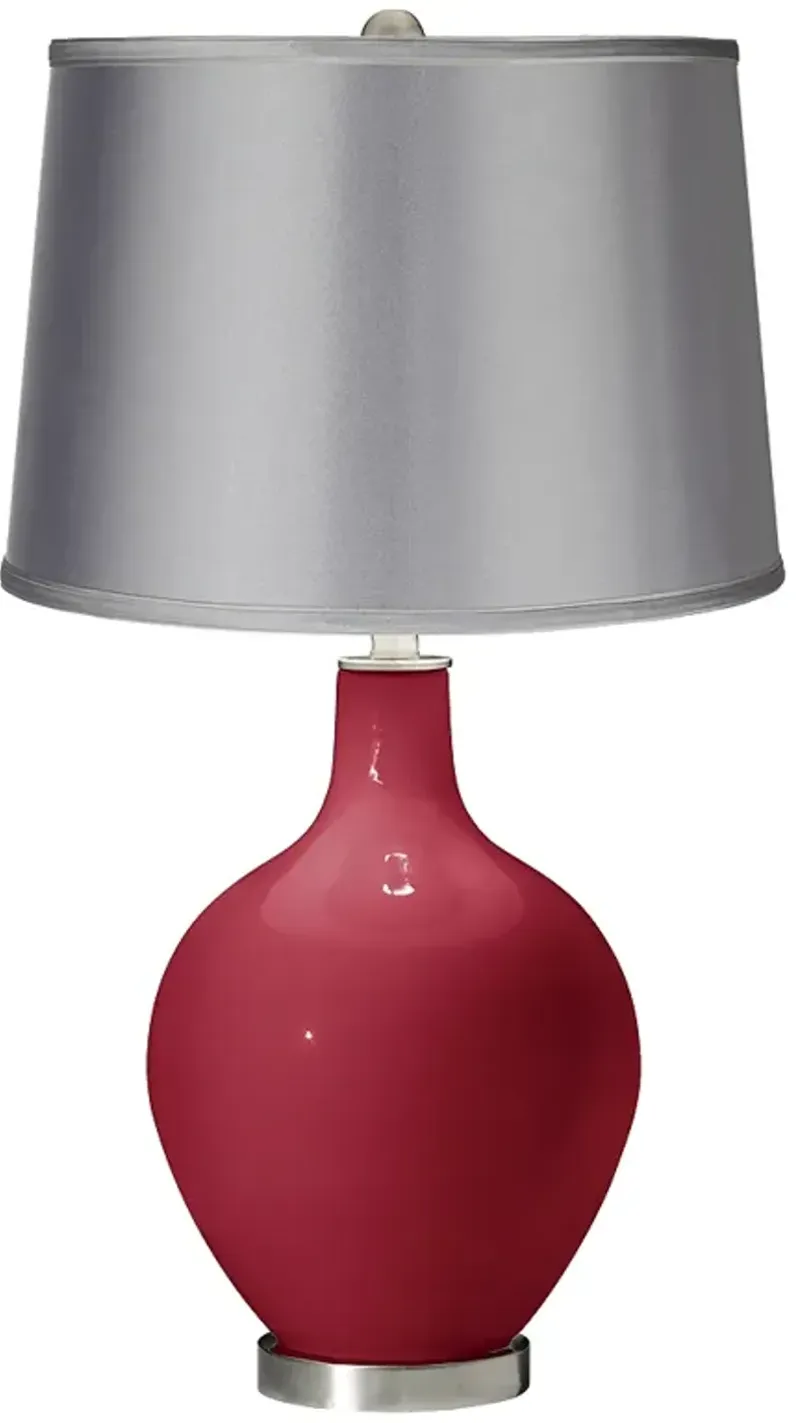 Samba - Satin Light Gray Shade Ovo Table Lamp