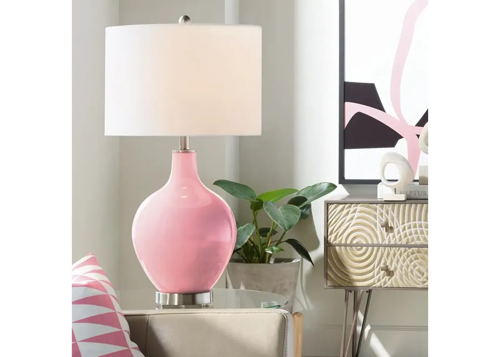 Color Plus Ovo 28 1/2" Haute Pink Table Lamp