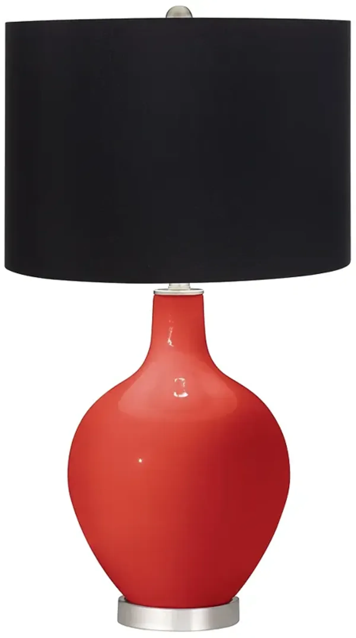 Cherry Tomato Black Shade Ovo Table Lamp