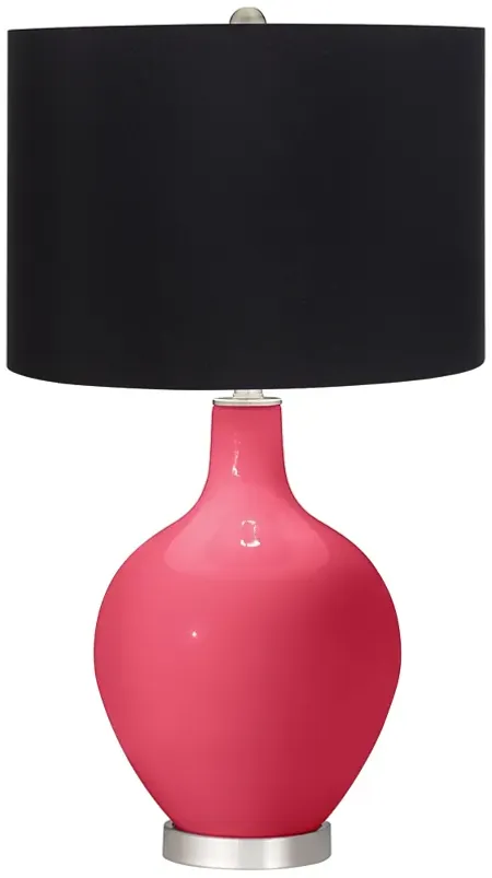 Eros Pink Black Shade Ovo Table Lamp
