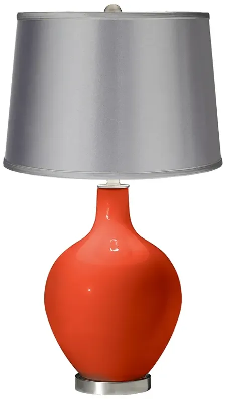 Daredevil - Satin Light Gray Shade Ovo Table Lamp