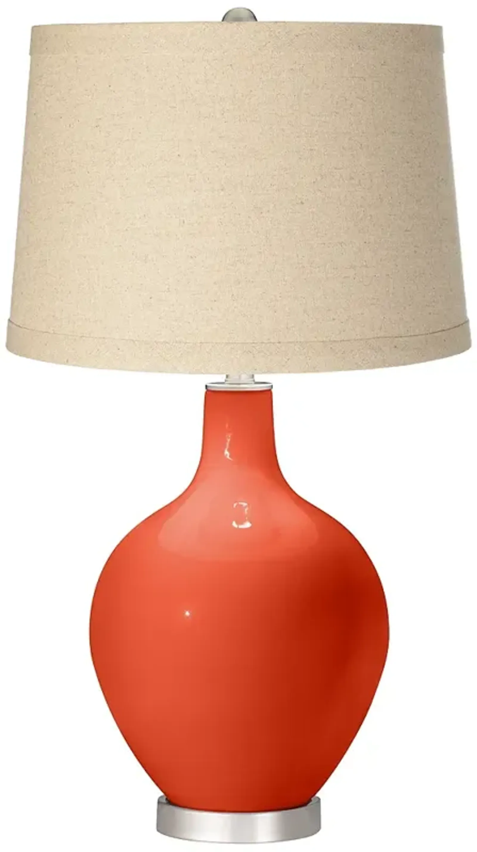 Daredevil Oatmeal Linen Shade Ovo Table Lamp