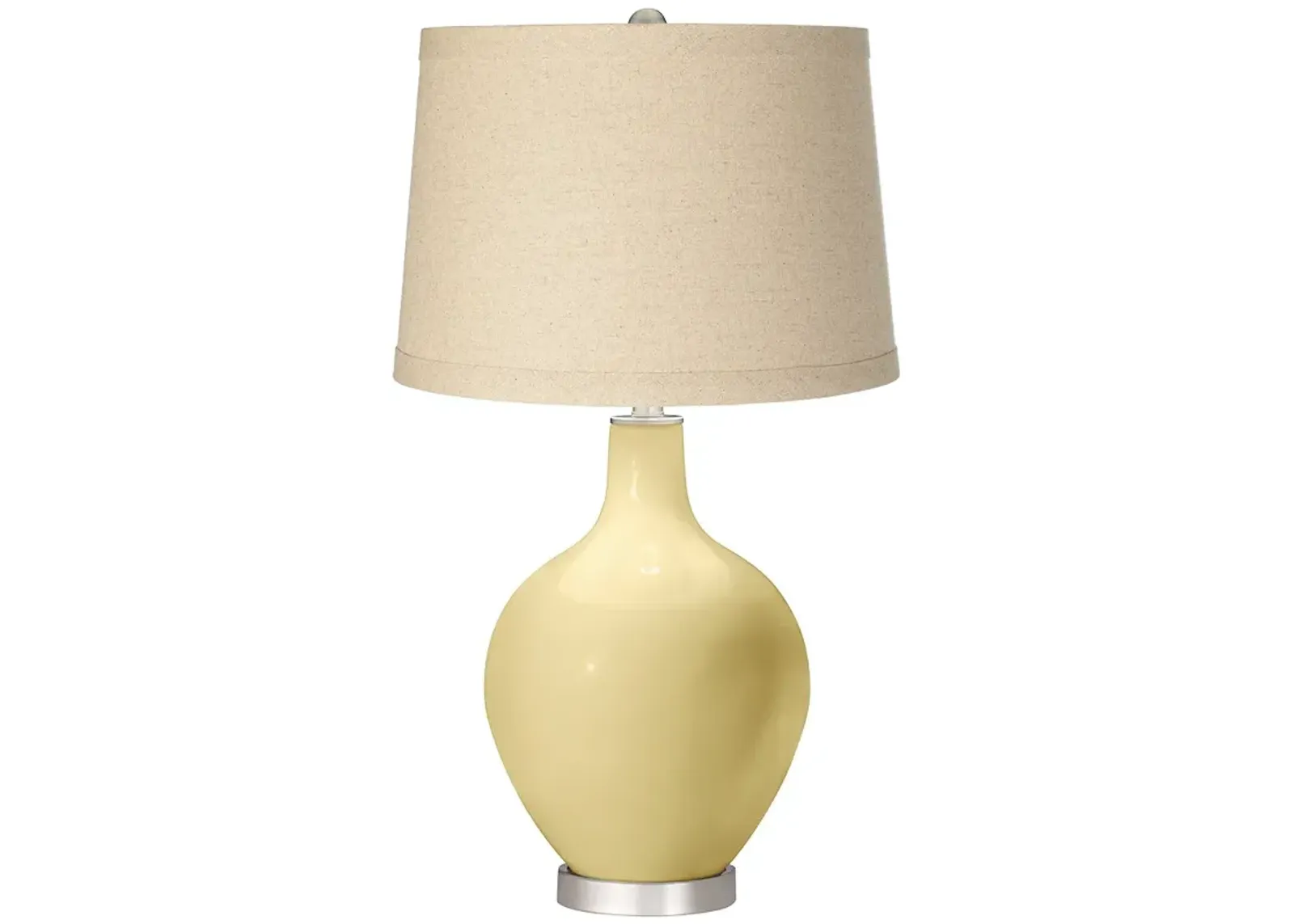 Color Plus Ovo 28 1/2" Oatmeal Shade Butter Up Yellow Table Lamp