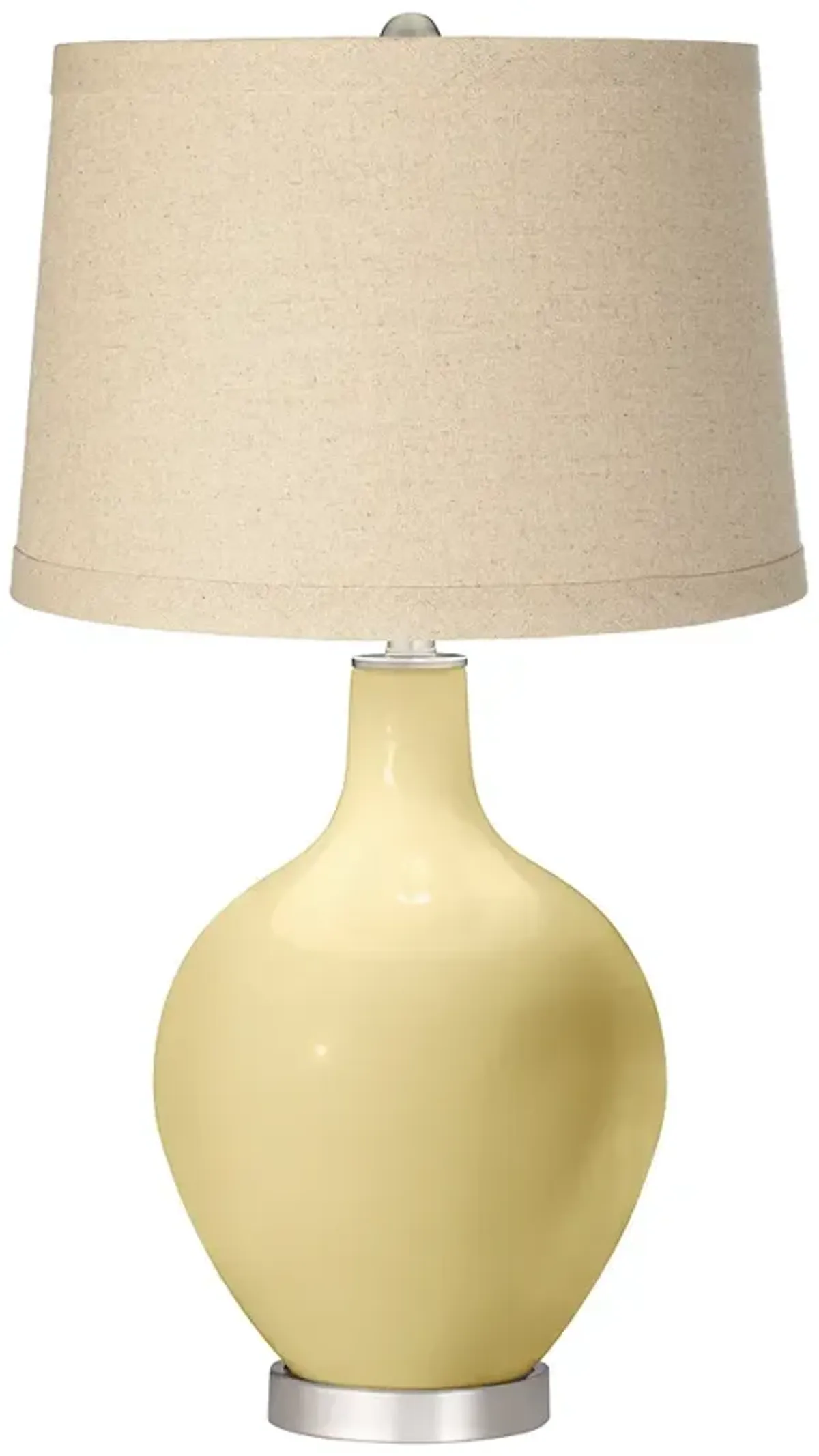 Color Plus Ovo 28 1/2" Oatmeal Shade Butter Up Yellow Table Lamp