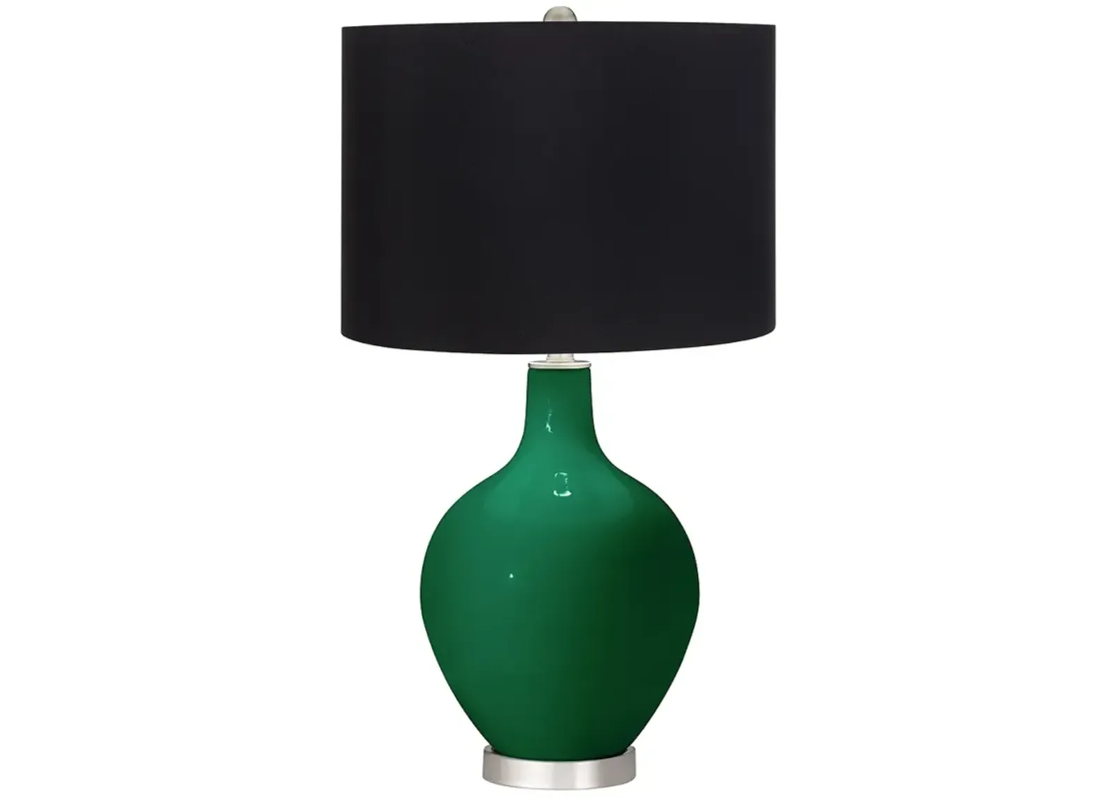 Color Plus Ovo 28 1/2" High Black Shade Greens Table Lamp