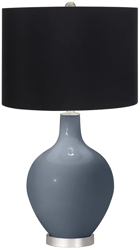 Granite Peak Black Shade Ovo Table Lamp